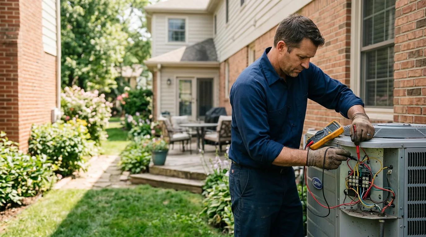 HVAC technician working near Foxboro, WI